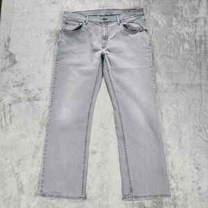 Mott & Bow Jeans Mens 38x32 Stone Gray Straight Leg Stretch Denim Casual